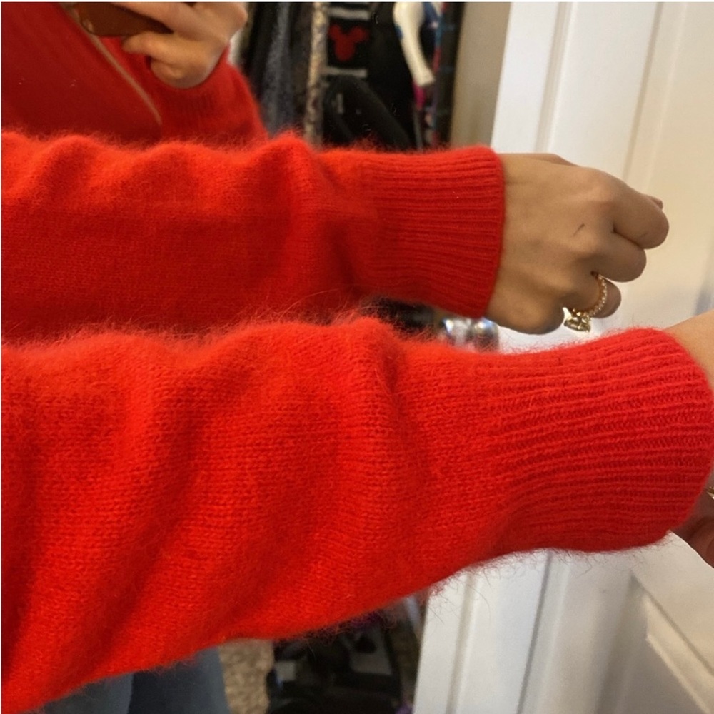 Vintage Angora Rabbit Hair Lambswool Blend Crewneck Cozy Soft Rafaella Sweater - Picture 8 of 8